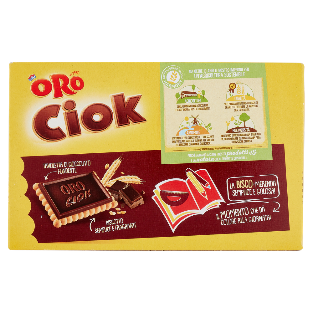 Biscotto Oro Ciok Con Tavoletta Di Cioccolato Fondente 8x25g Oro Saiwa - Foto 3