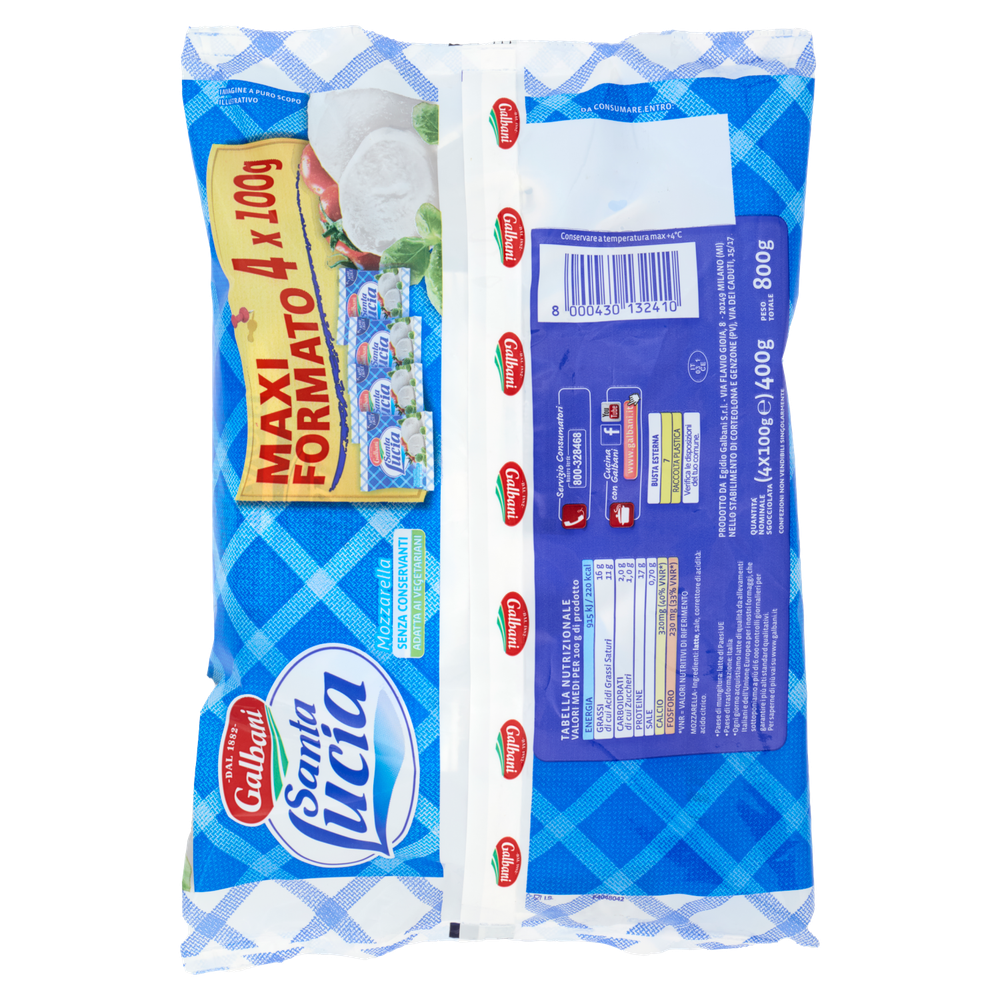 Mozzarella Santa Lucia 4 Da Gr.100