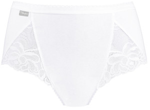 Slip Donna Midi Con Pizzo L Bianco Playtex