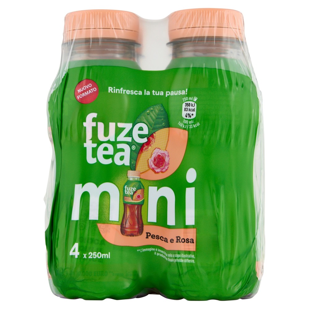 Tea Pesca Rosa Pet 4x250ml Fuze - Foto 1