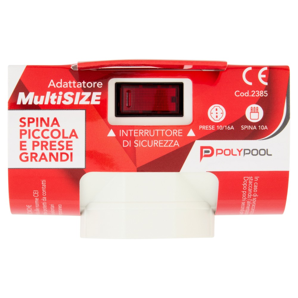 Adattatore Multisize 3 Prese 10/16a Spina 10a Polypool - Foto 1