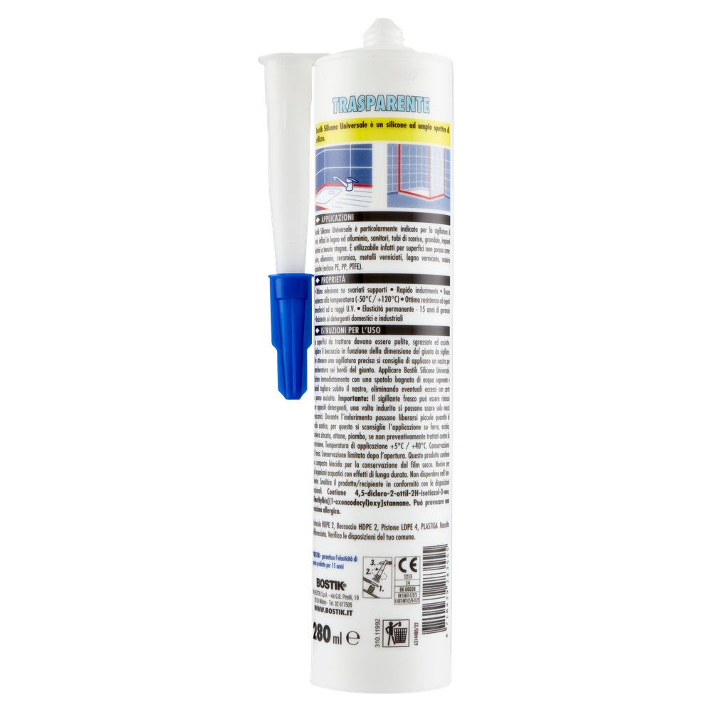 Silicone A Base Acetica Universale Trasparente 280ml Bostik - Foto 3
