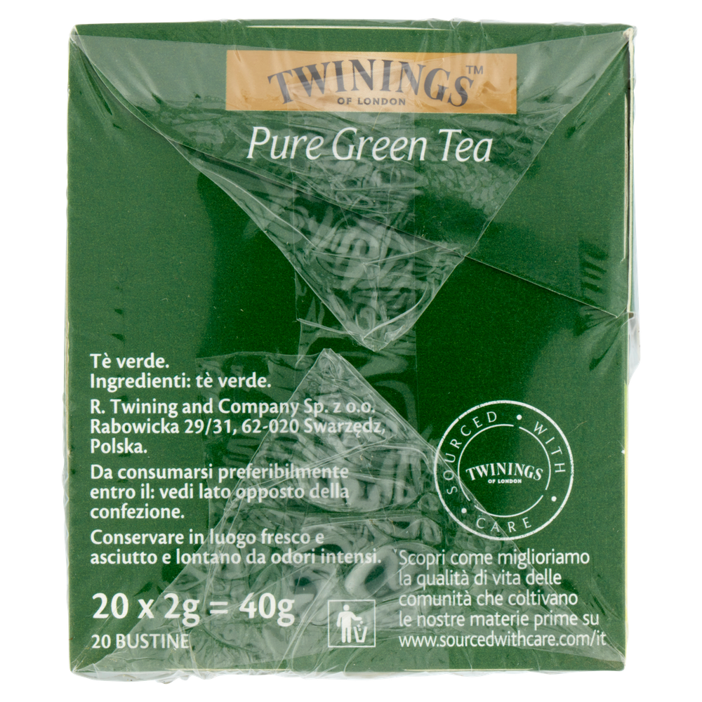 Tè Verde Pure Green Tea Antiossidante 20x2g Bustine Twinings - Foto 2
