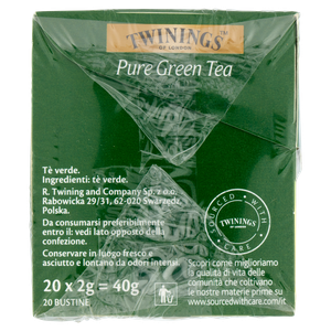 Tè Verde Pure Green Tea Antiossidante 20x2g Bustine Twinings - Foto 2