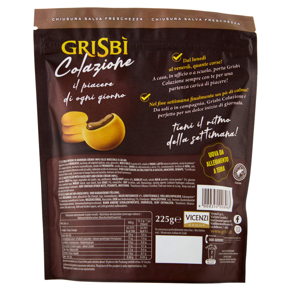 Frolle Ripiene Di Crema Alle Nocciole E Cacao Grisbi' - Foto 3