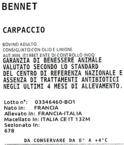 Carpaccio Di Bovino Adulto Filiera Valore Bennet - Foto 3