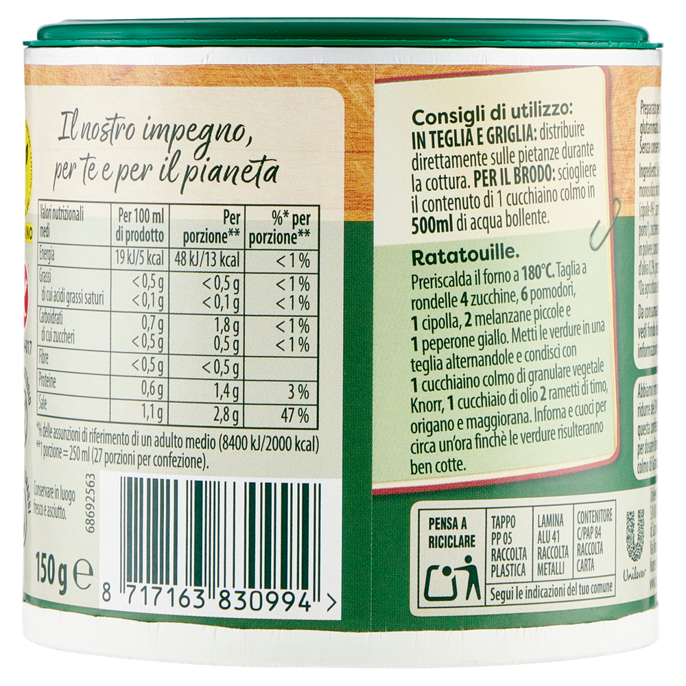 Brodo Granulare Vegetale Senza Lattosio Knorr - Foto 3