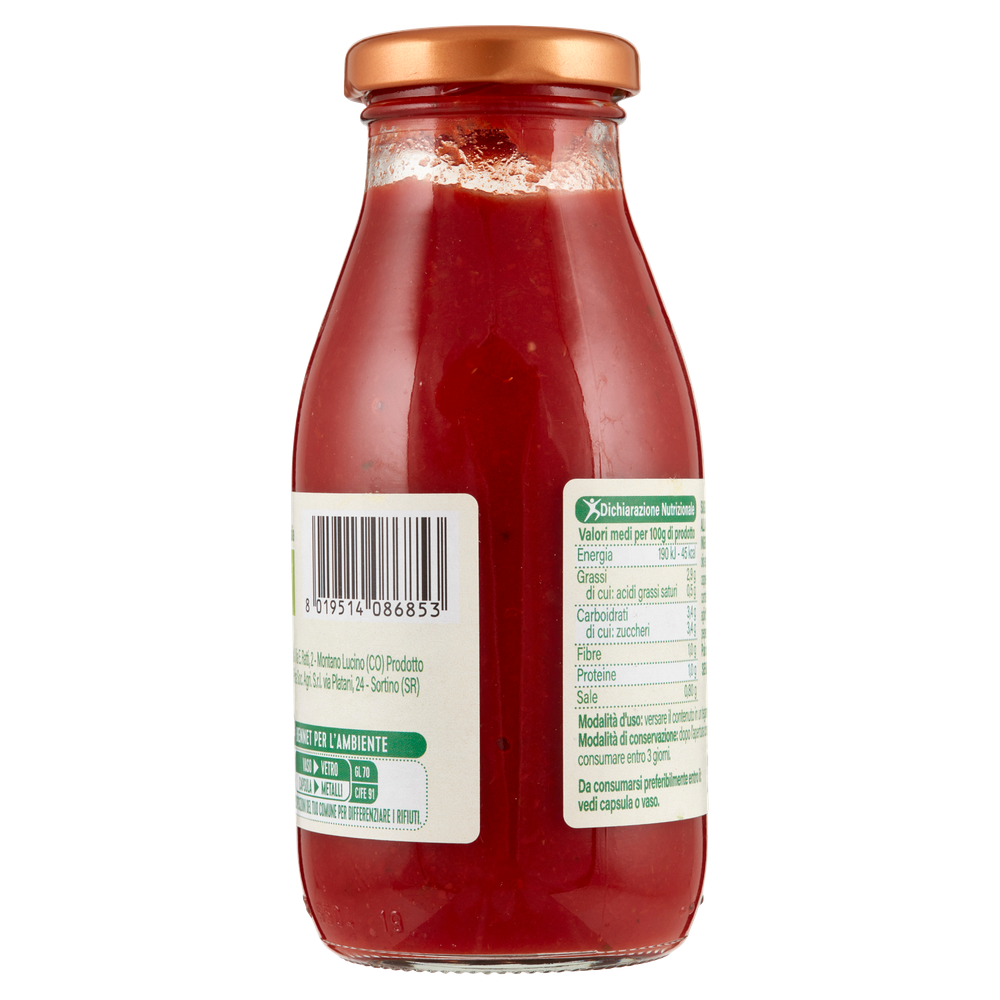 Sugo Di Pomodoro Ciliegino Alla Siciliana Biologico Bennet Bio - Foto 3