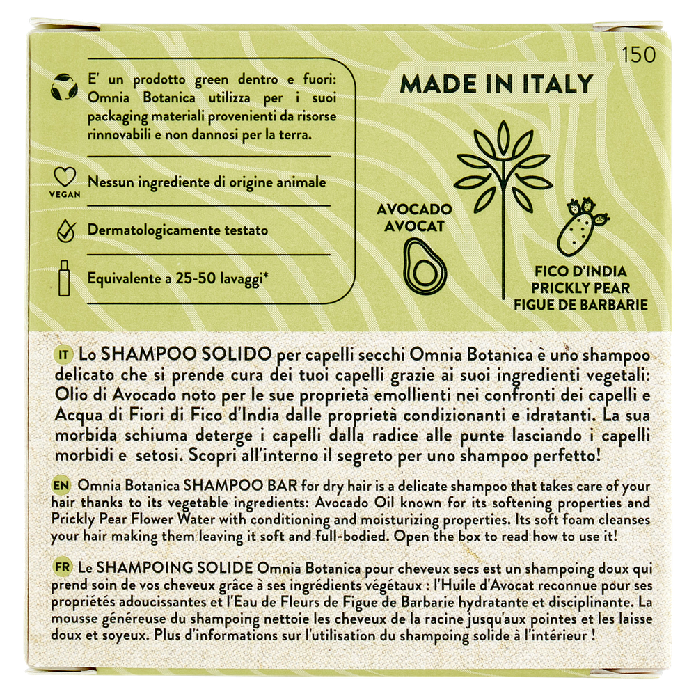 Shampoo Solido Capelli Secchi 50g Omnia Botanica - Foto 3