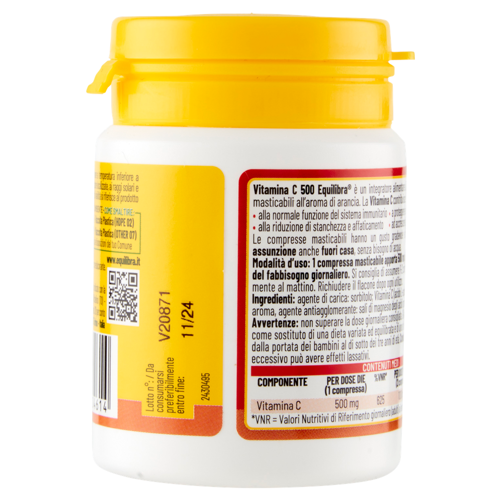 Vitamina C 500mg Compresse Masticabili Equilibra - Foto 3