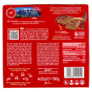 Barrette Choco & Cereals Wafer E Cioccolato Con Crema 4x25g Loacker - Foto 3