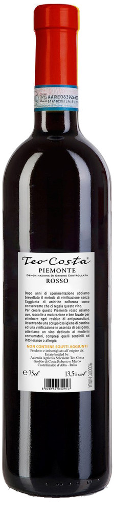 Piemonte Doc Rosso S/Solfiti Agg. Poderi In Castrum Ajnaldi Teo Costa - Foto 2