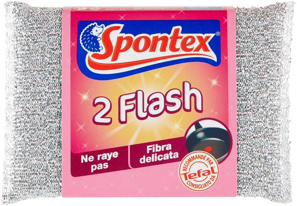 Cuscinetti Abrasivi Per Stoviglie Flash Bicolor Spontex - Foto 1