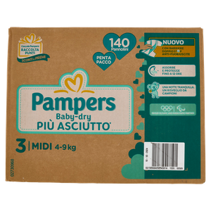 140 Pannolini Baby Dry Pentapack Midi Pampers - Foto 3