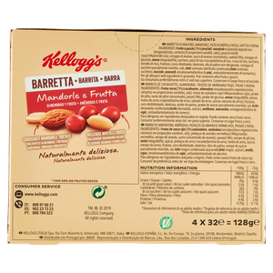 Barrette Arachidi, Mandorle, Mirtilli, Avena, Uvette 4x32g Kellogg's - Foto 3