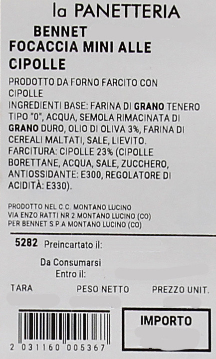 Focaccia Mini Alle Cipolle - Foto 3
