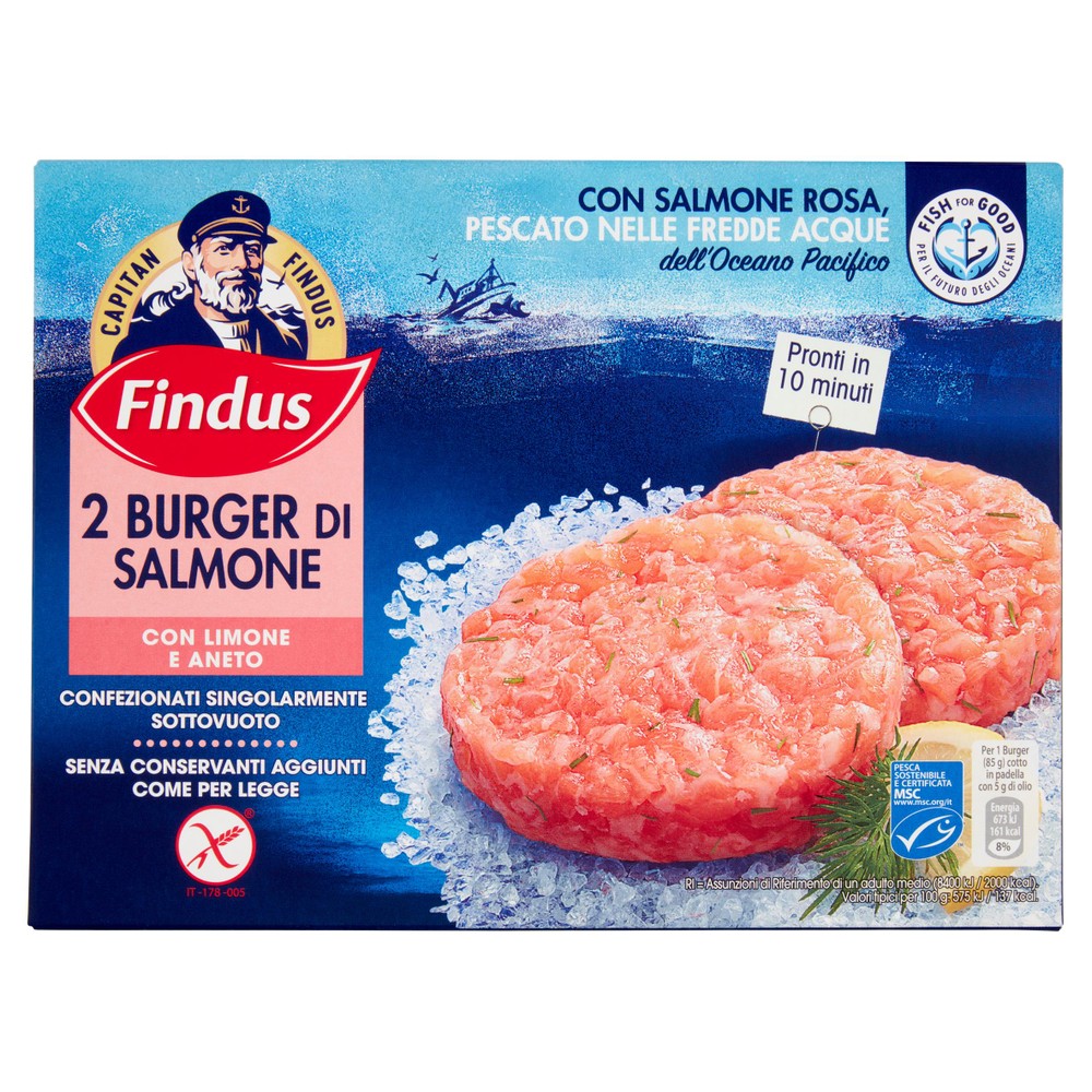 2 Burger Di Salmone Con Limone E Aneto Capitan Findus - Foto 1