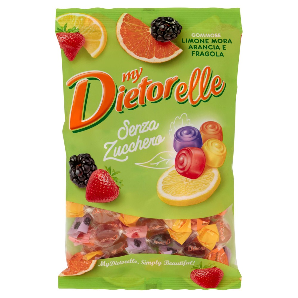 Caramelle Gommose Limone Mora Arancia E Fragola Sugar Free Dietorelle - Foto 1