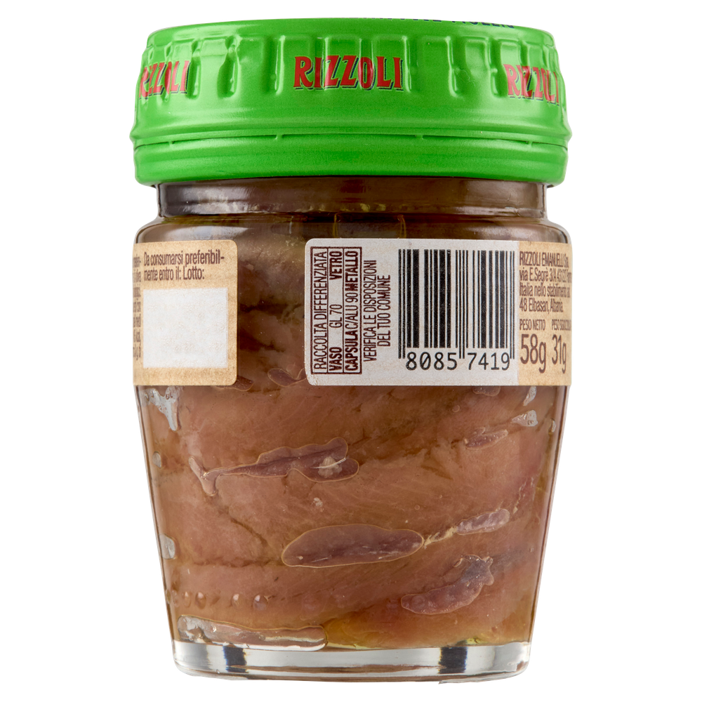 Filetti Di Alici In Olio Extra Vergine Di Oliva Bio Rizzoli - Foto 3