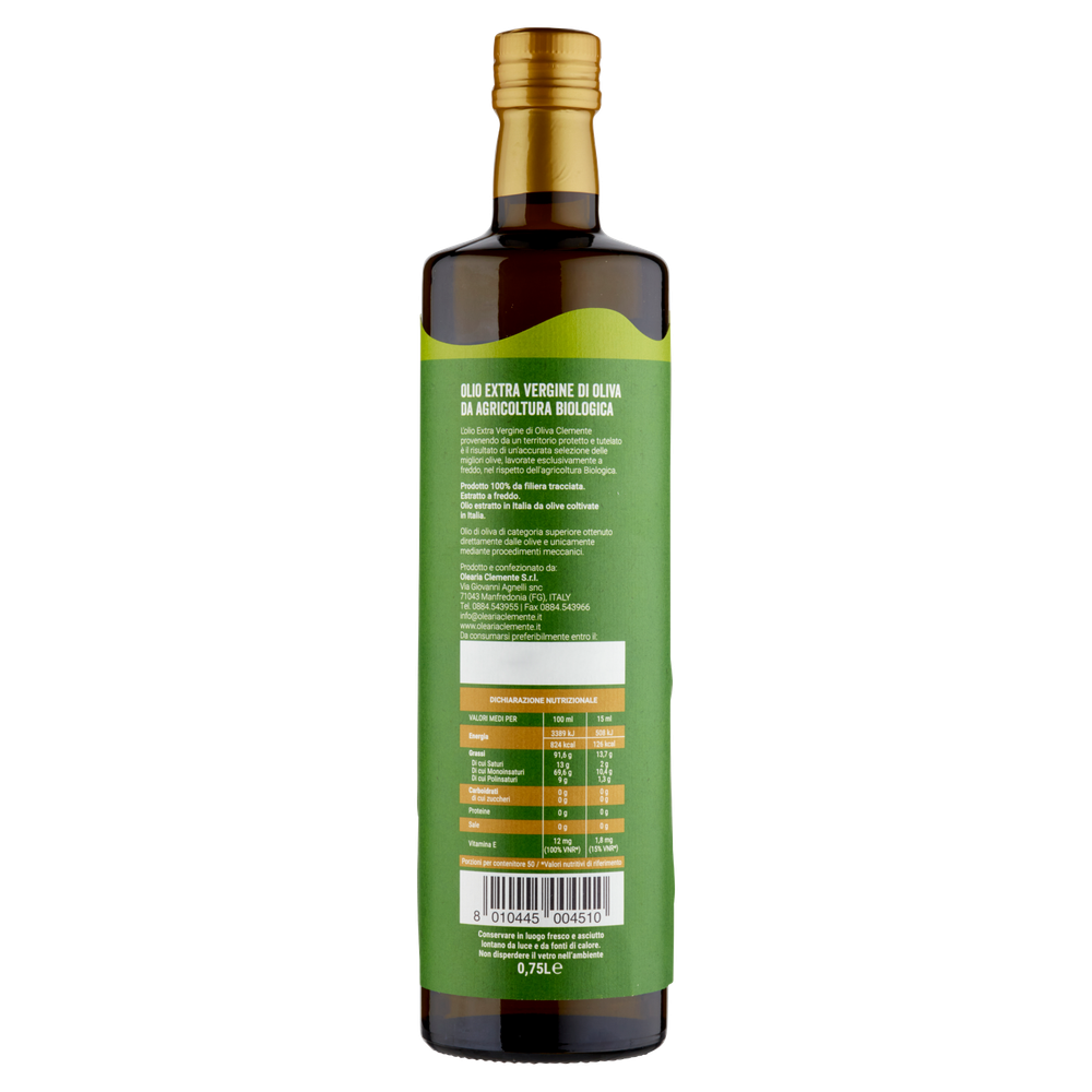 Olio Extra Vergine D'oliva Biologico 100% Italiano Clemente - Foto 3